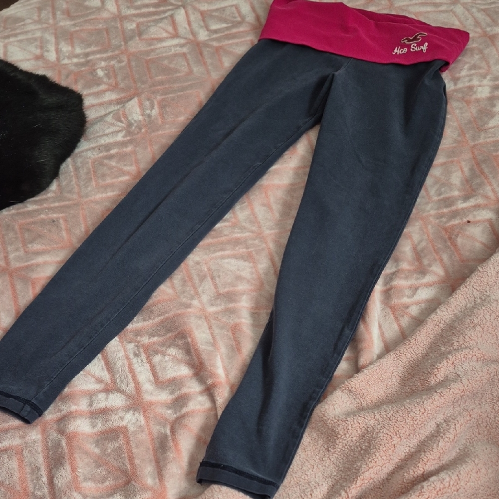 Hollister Dark Blue and Pink Jeggings